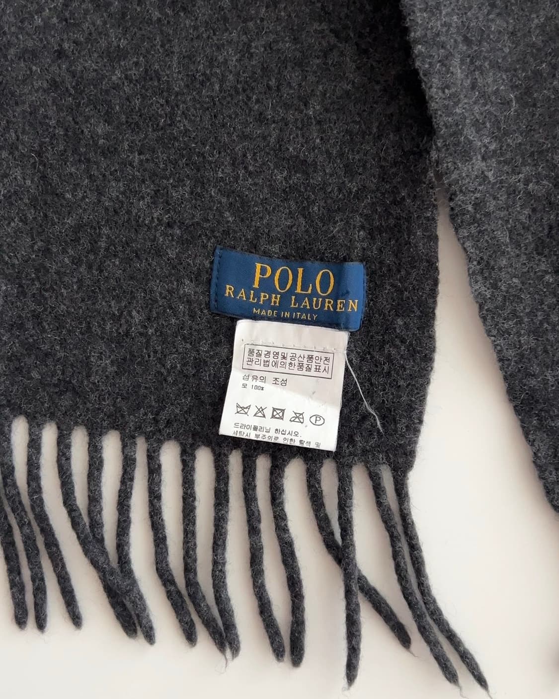 폴로 랄프로렌 빅체크 헤링본 울 혼방 리버시블 머플러 상품이미지5