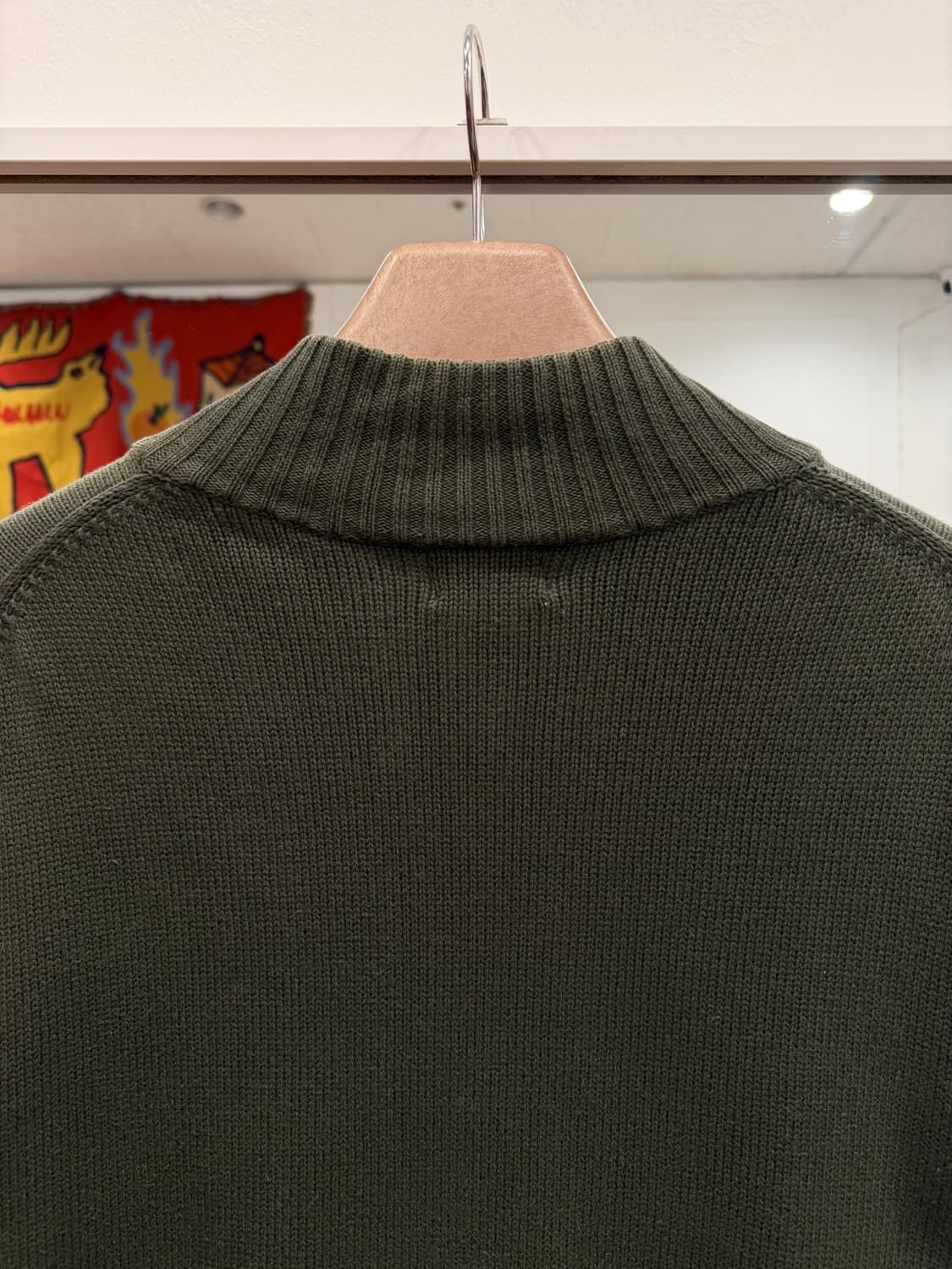 00s L.L.Bean 엘엘빈 코튼 니트 집업 (khaki) 상품이미지8
