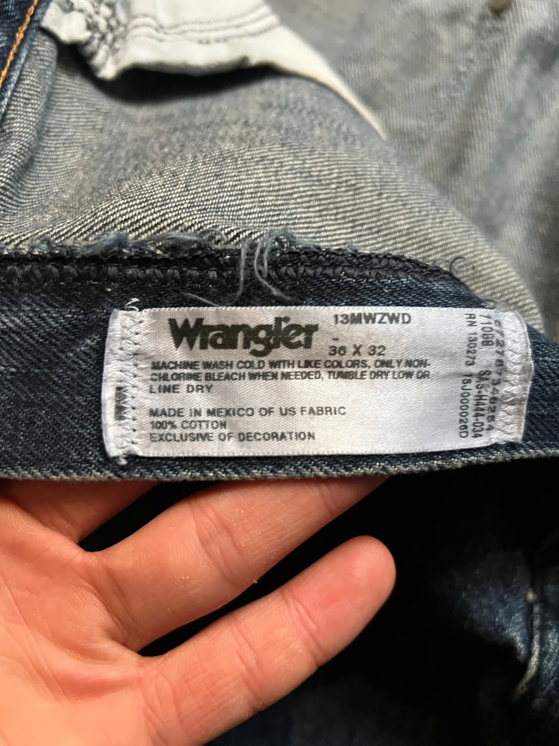 [36]랭글러 USA 스트레이트핏 빈티지 워싱 데님 팬츠 상품이미지6