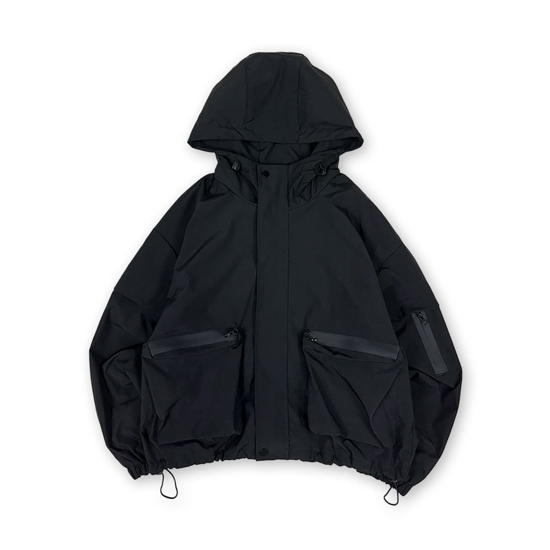 블랙 포켓디테일 윈드브레이커 상품이미지1