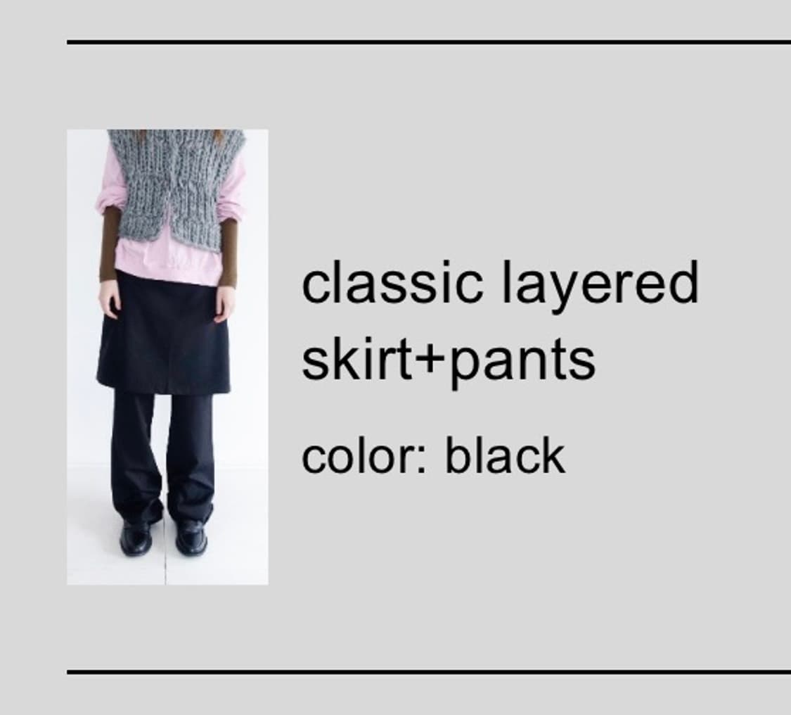 샵페어리classic layered skirt+pants 레이어드치마바지 상품이미지1