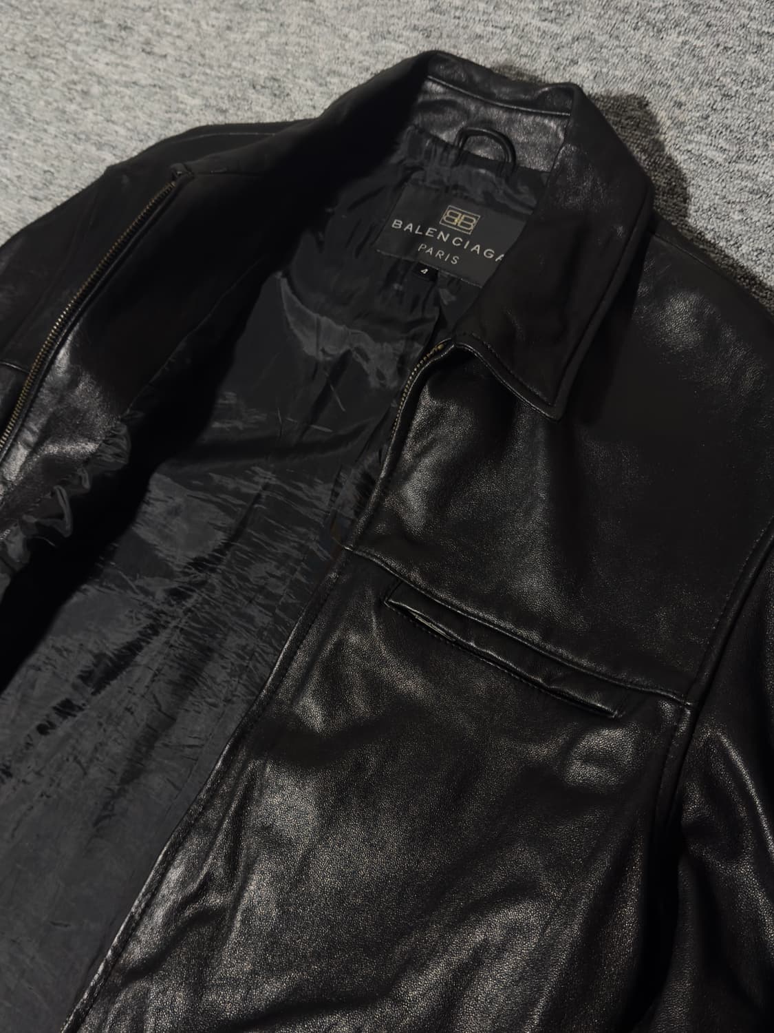 00s Balenciaga Leather Bluson Jacket 상품이미지5