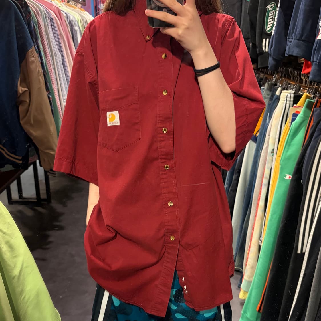 [IM] Carhartt 칼하트 반팔 셔츠 레드 상품이미지1