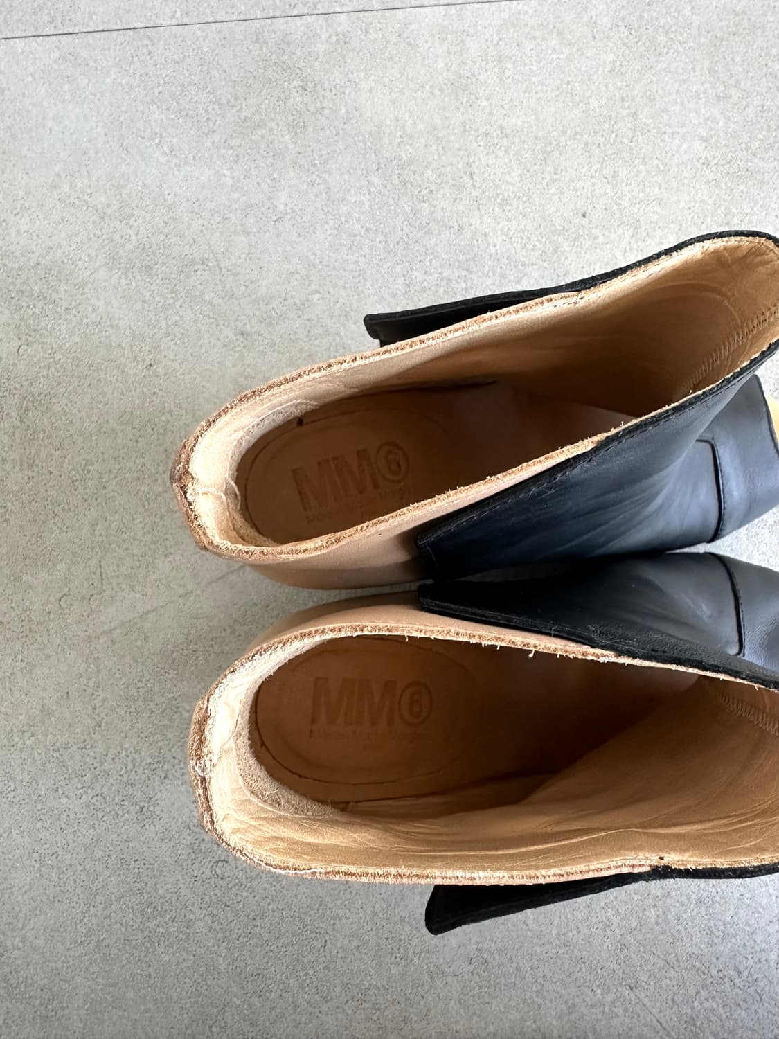 메종 마르지엘라 MM6 블랙 베이지 웨지 부츠 상품이미지7