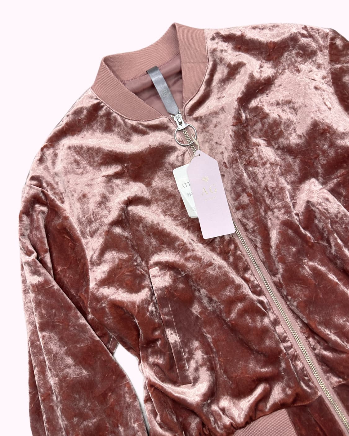 pink velvet crop jacket 상품이미지2