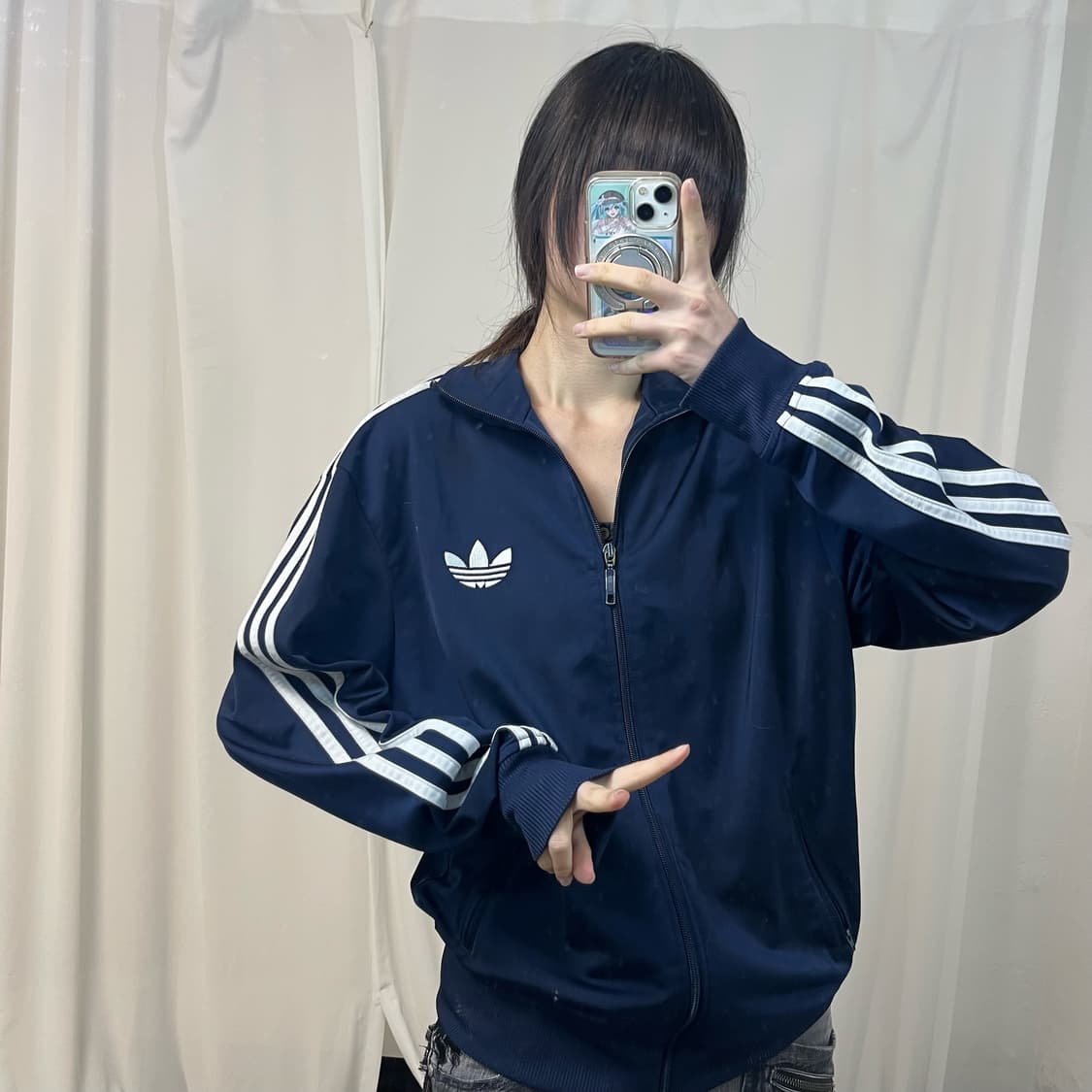 Adidas navy Firebird jersey 상품이미지2