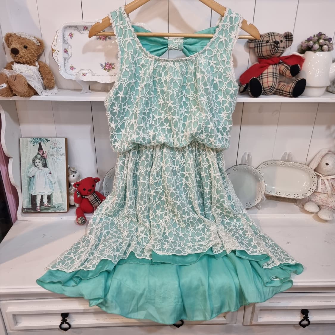 (LIZ LISA/리즈리사) 민트 레이스 리본 원피스 상품이미지4