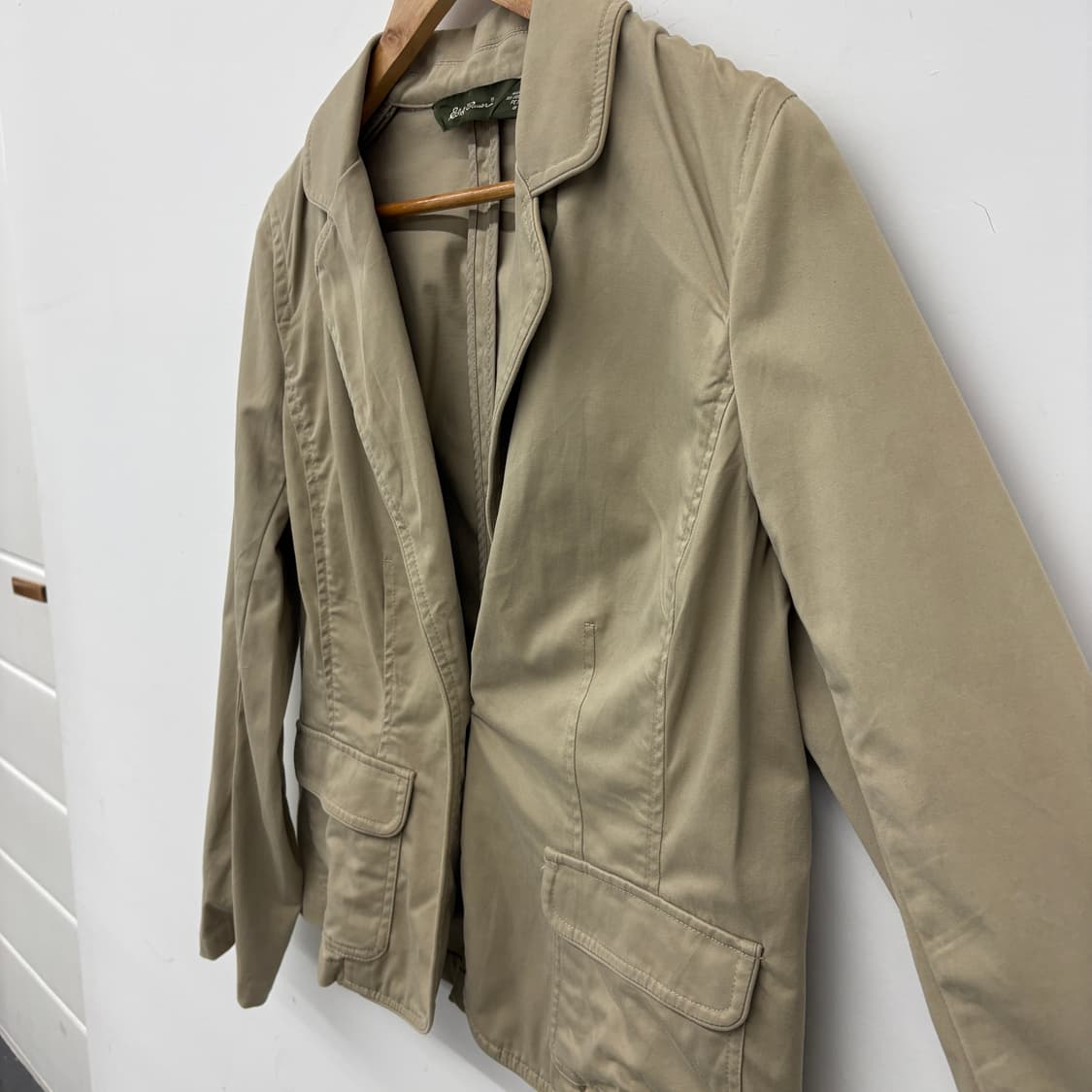 에디바우어 베이지 면 자켓 여성 S 상품이미지3