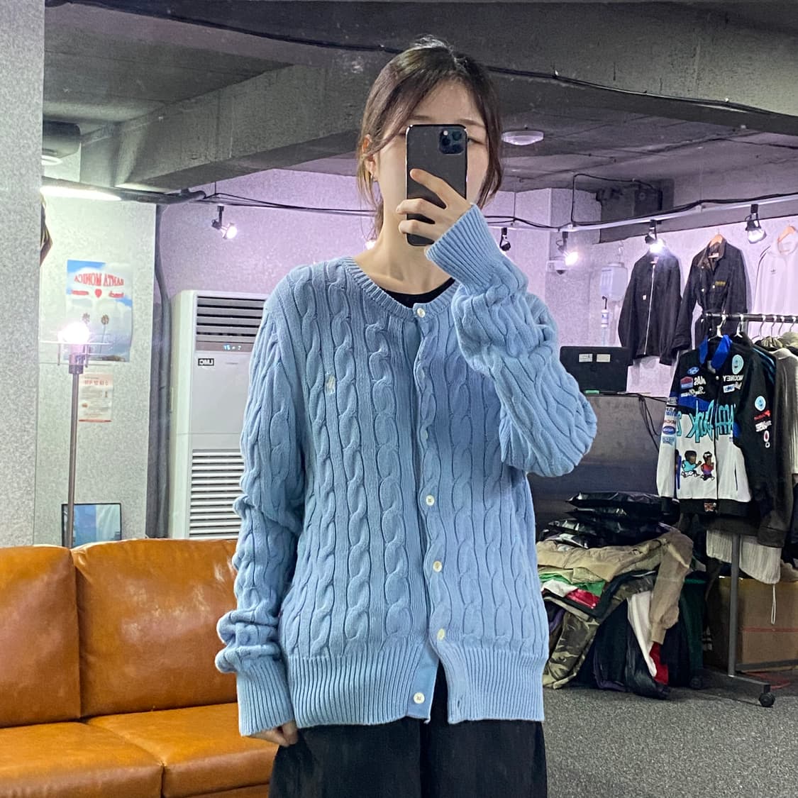 폴로 랄프로렌 스카이 꽈배기 니트 가디건 B1318 상품이미지1