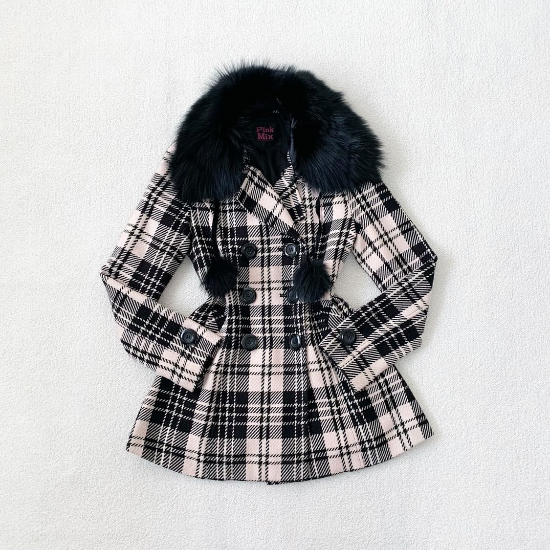 Pinkmix 블랙핑크 갸루 퍼 코트 상품이미지2