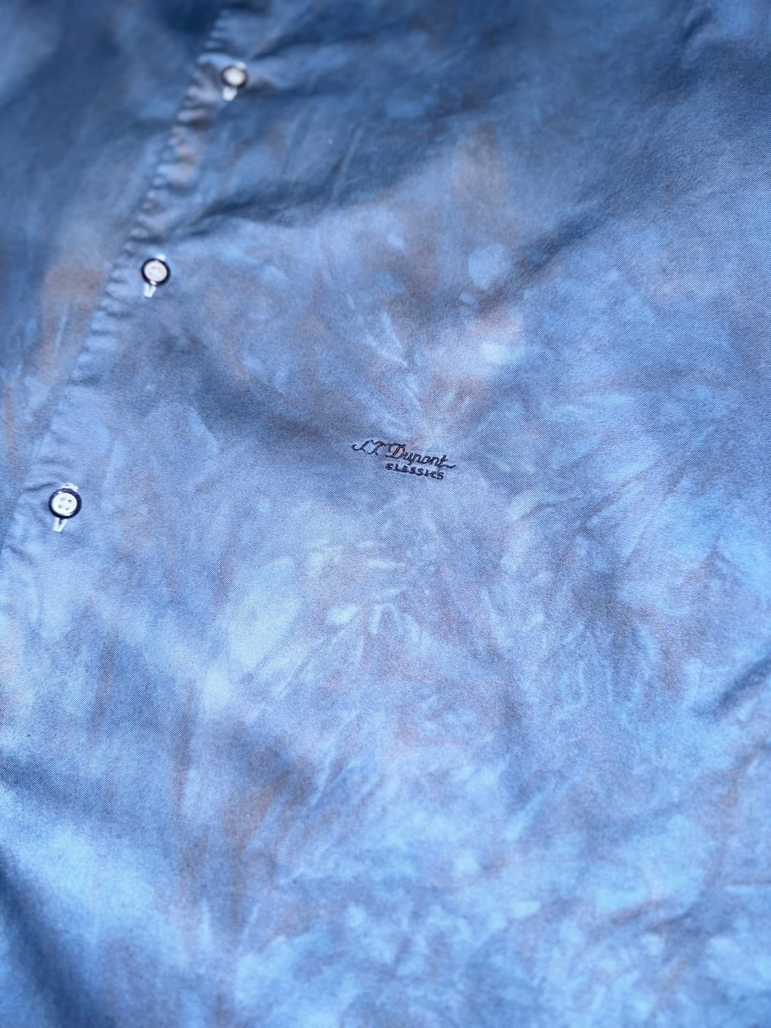 S.T. Dupont Classic 듀퐁 클래식 인디고 다잉 코튼 셔츠 상품이미지5