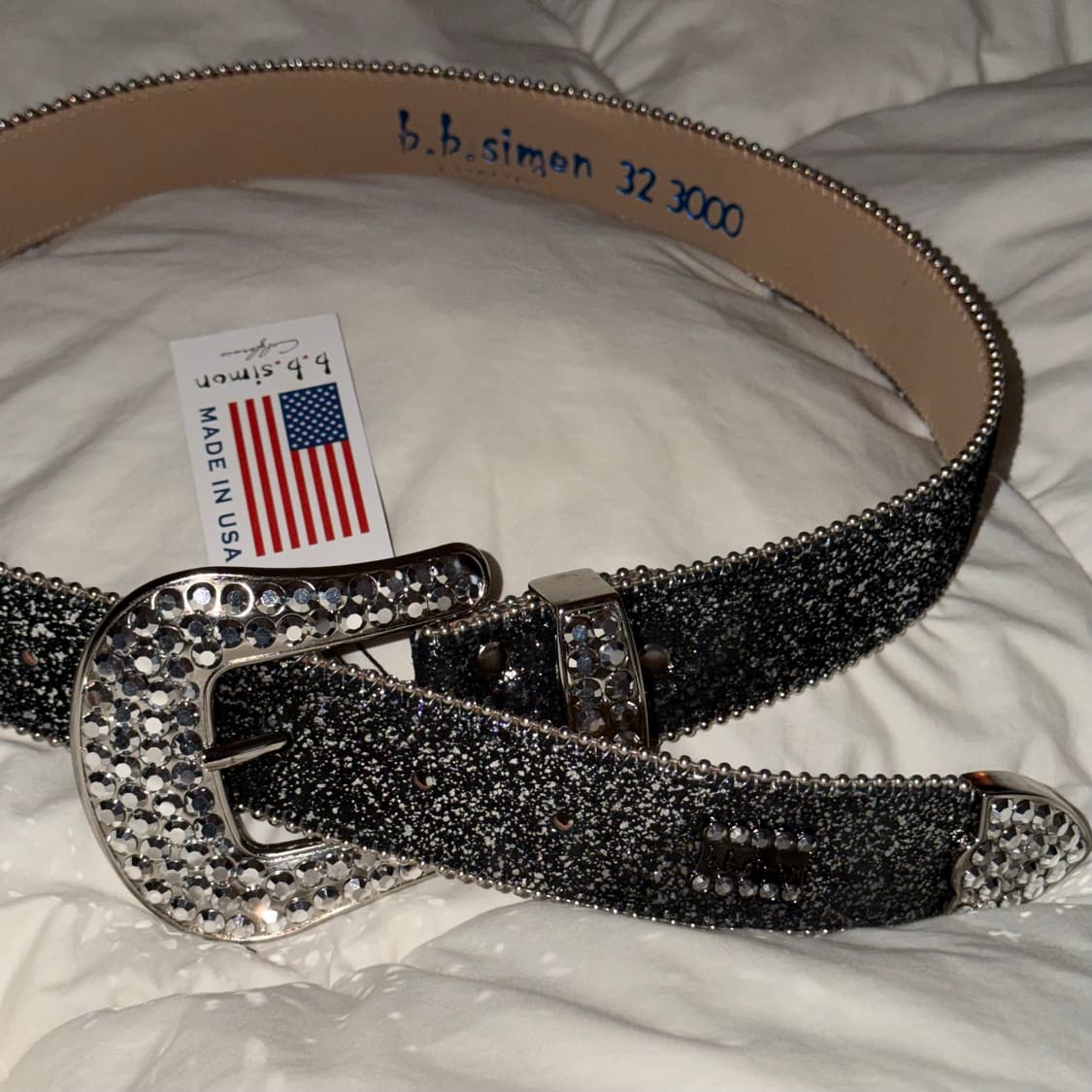 (32) b.b.simon 비비시몬 크롬 실버 갤럭시 벨트 블랙 상품이미지2