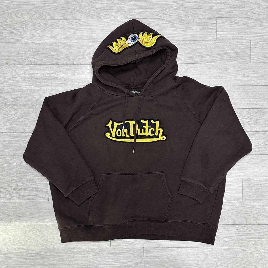 Von dutch  플라잉아이볼 브라운 후드집업 3XL 상품이미지2