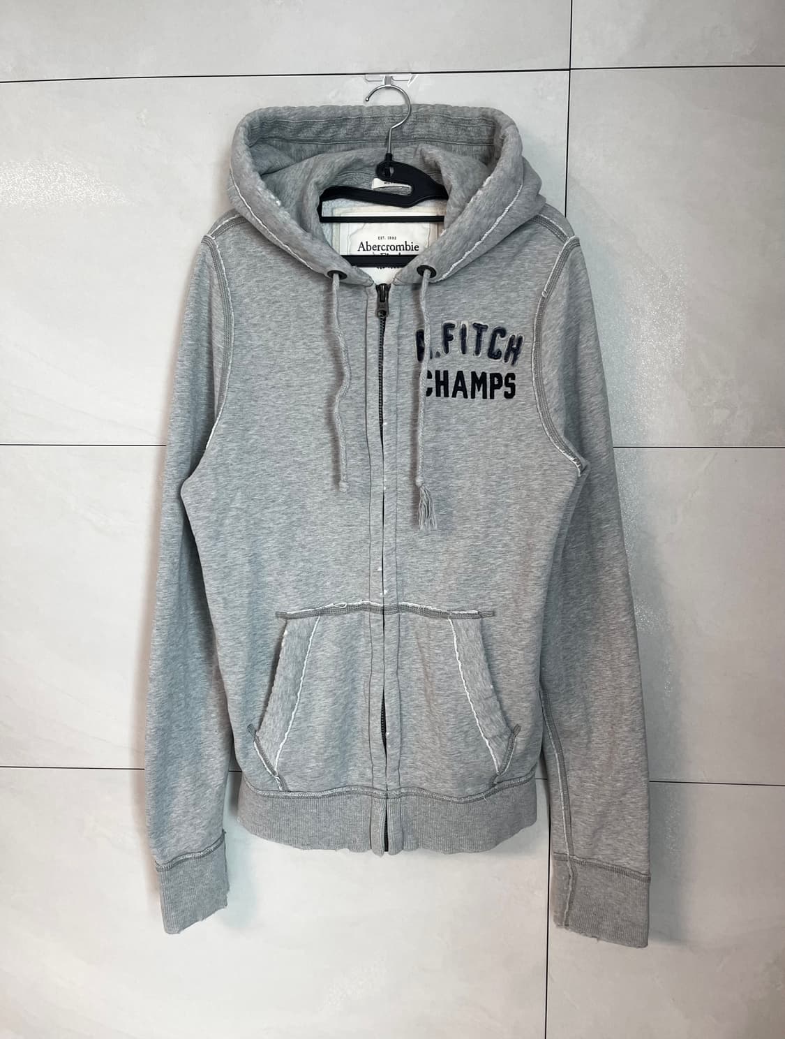 아베크롬비 데님 디테일 후드집업 그레이 [M] 상품이미지3