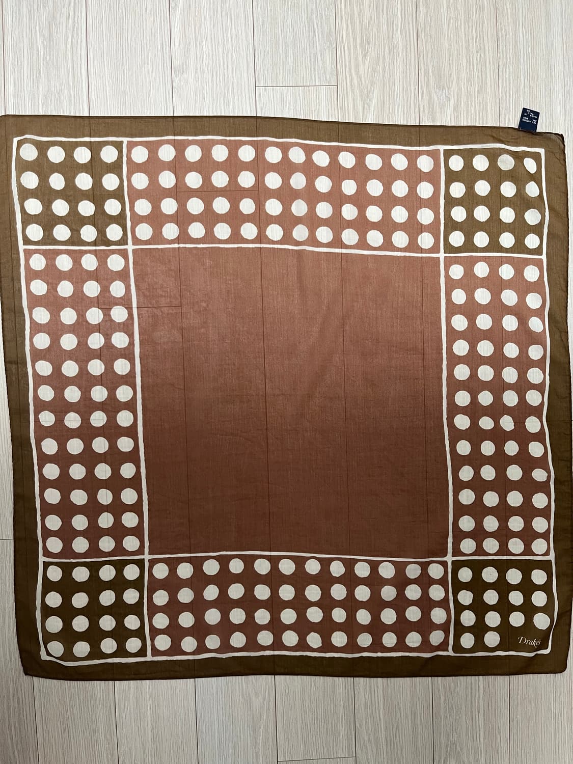 Drake's 드레익스 도트 스카프 브라운 상품이미지1