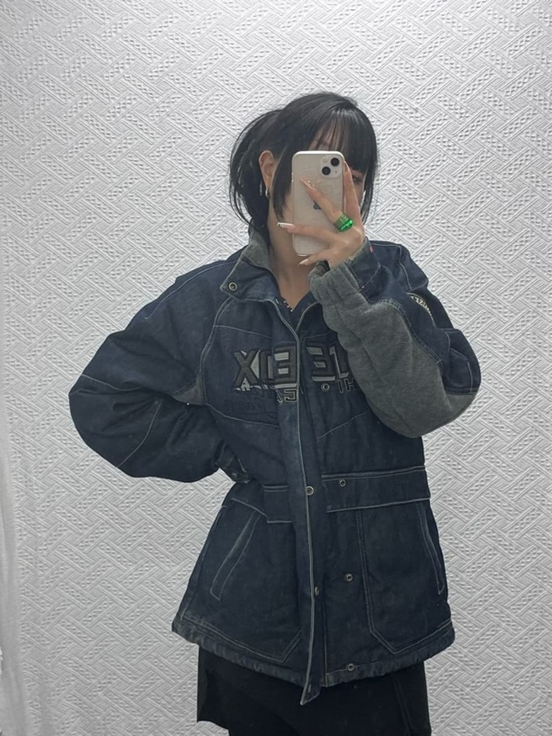 MLB 올드스쿨 레트로 스트릿 데님 패딩 자켓 95 C08294 상품이미지1