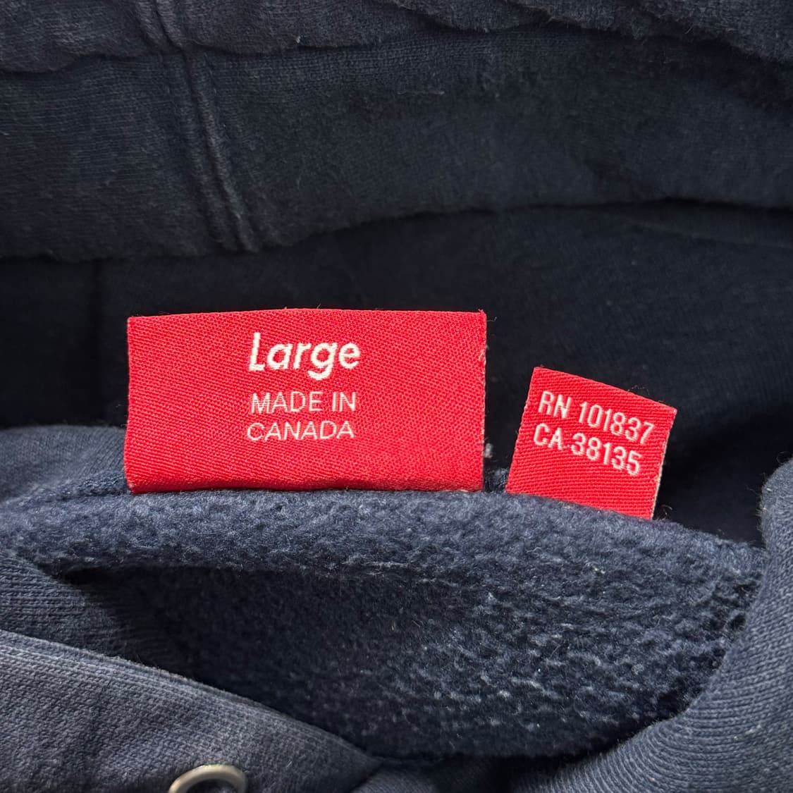 (L) 23fw 슈프림 도쿄샵 스몰박스 후드 스웻셔츠 네이비 상품이미지5