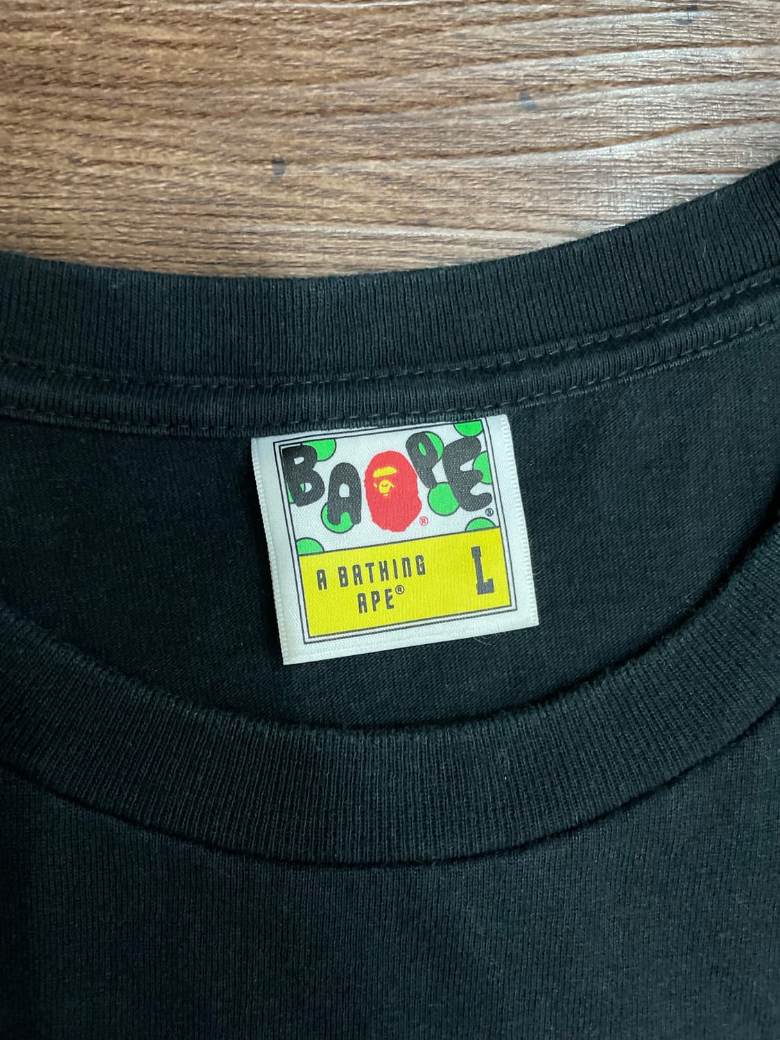 베이프 X 베어브릭 베이비 마일로 반팔 티셔츠 블랙 상품이미지5