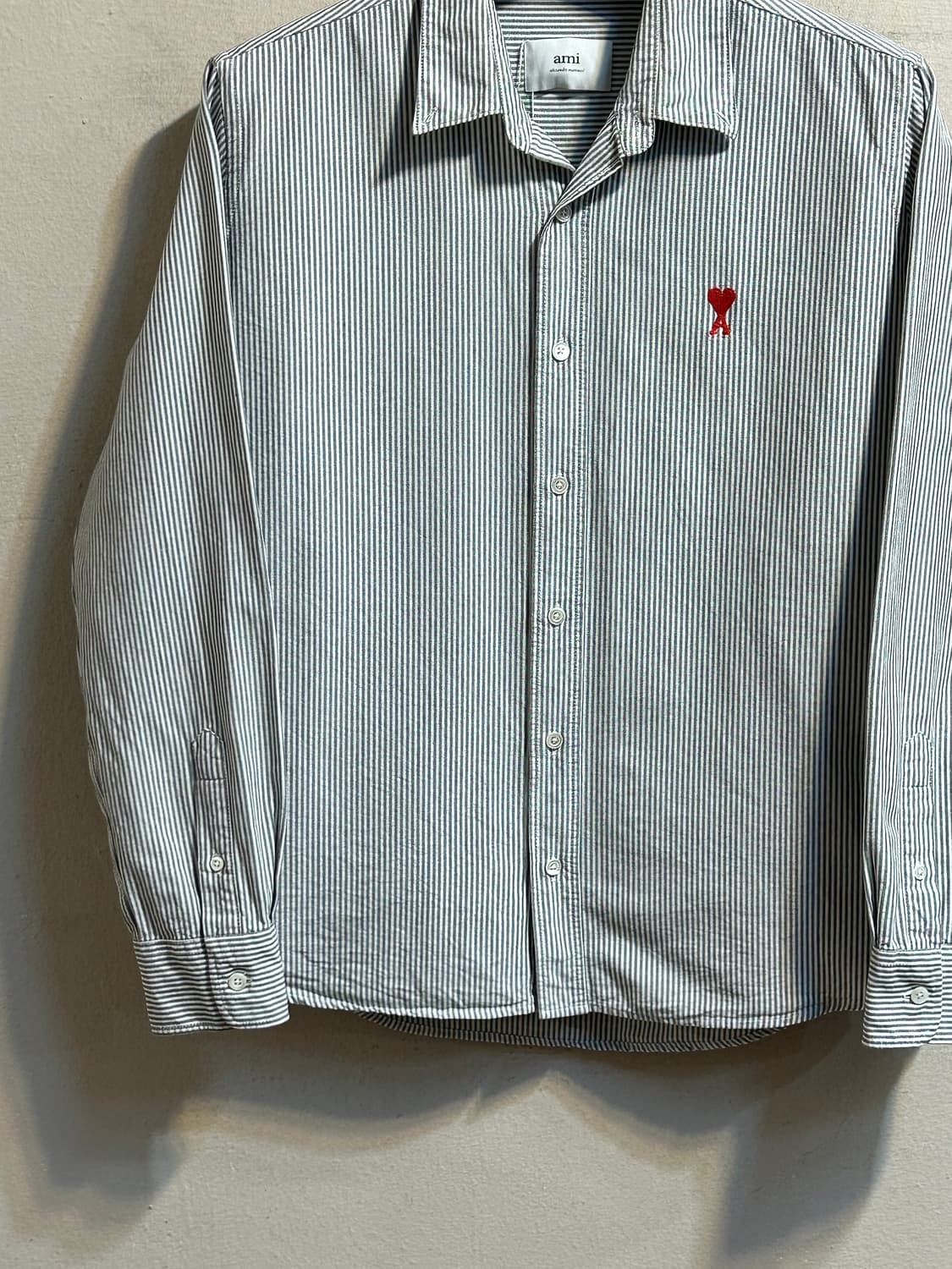 아미 하트 로고 스트라이프 셔츠 상품이미지3