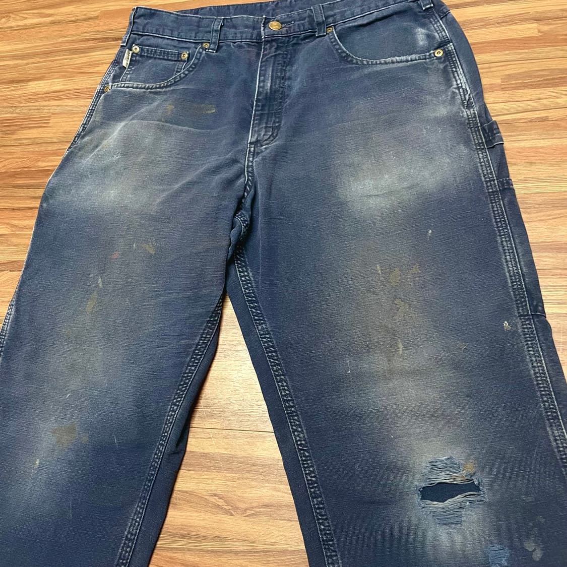 칼하트 싱글니 카펜터 디스 워크팬츠 네이비 nvy 34 상품이미지2