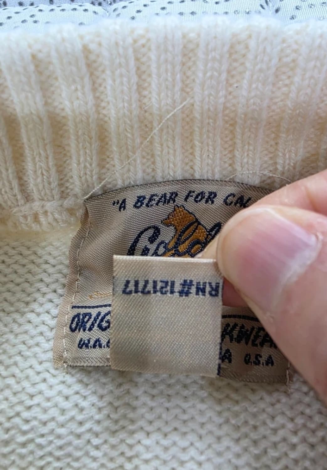 골든베어 곰돌이 오버핏 니트 아이보리 95 상품이미지8