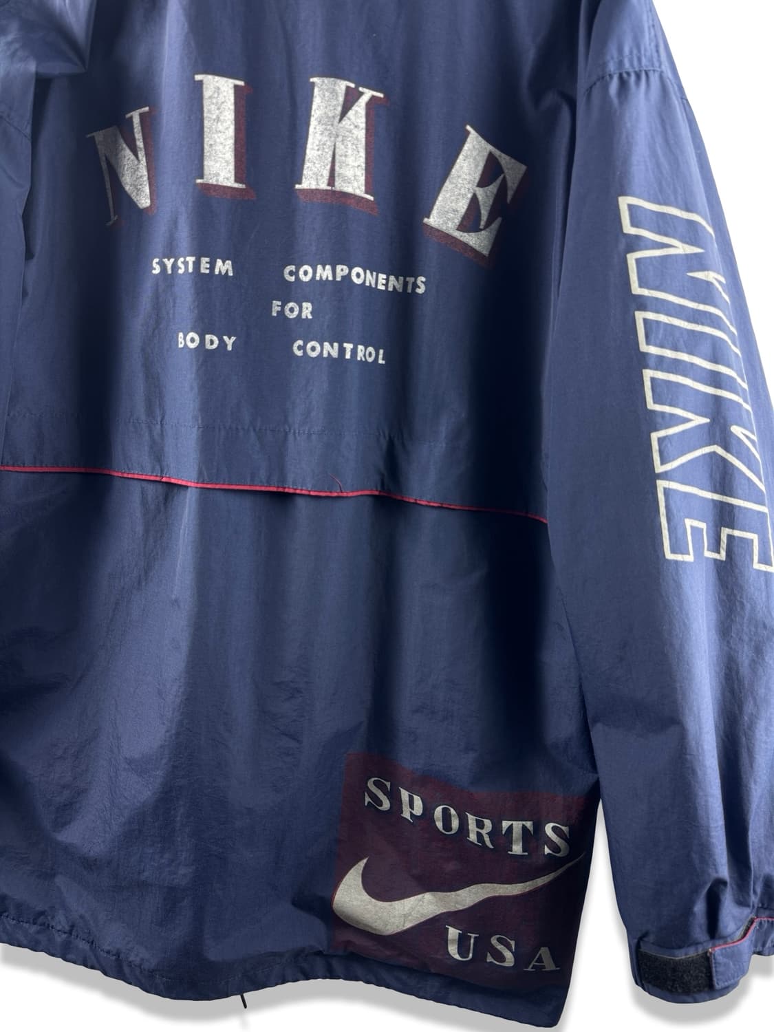 90S 나이키 USA 스우시 올드스쿨 네이비 자켓4114 상품이미지5