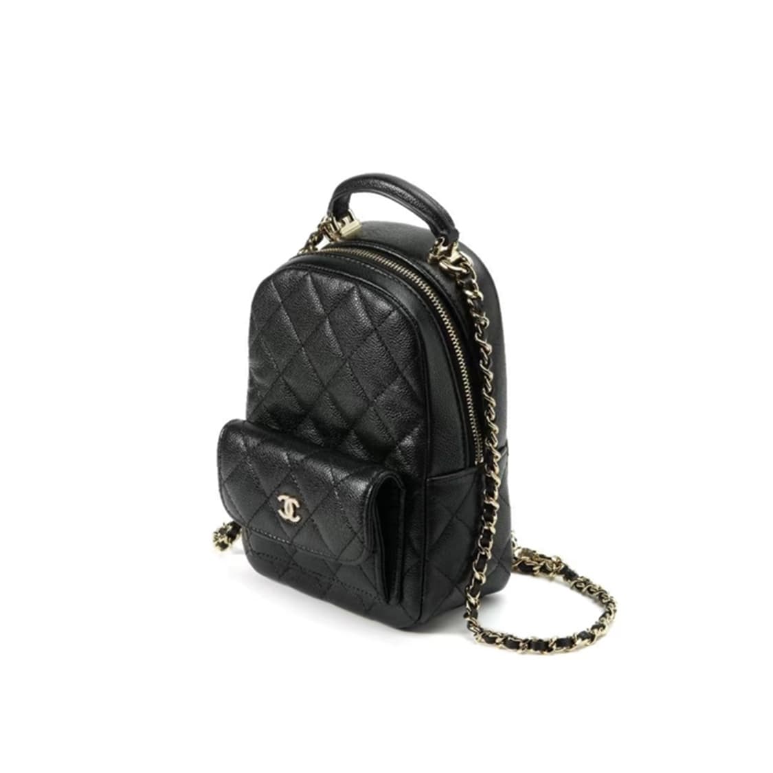 [OS] 샤넬 클래식 폰 홀더 체인 샤이니 카프스킨 & 골드 메탈 블랙 상품이미지2