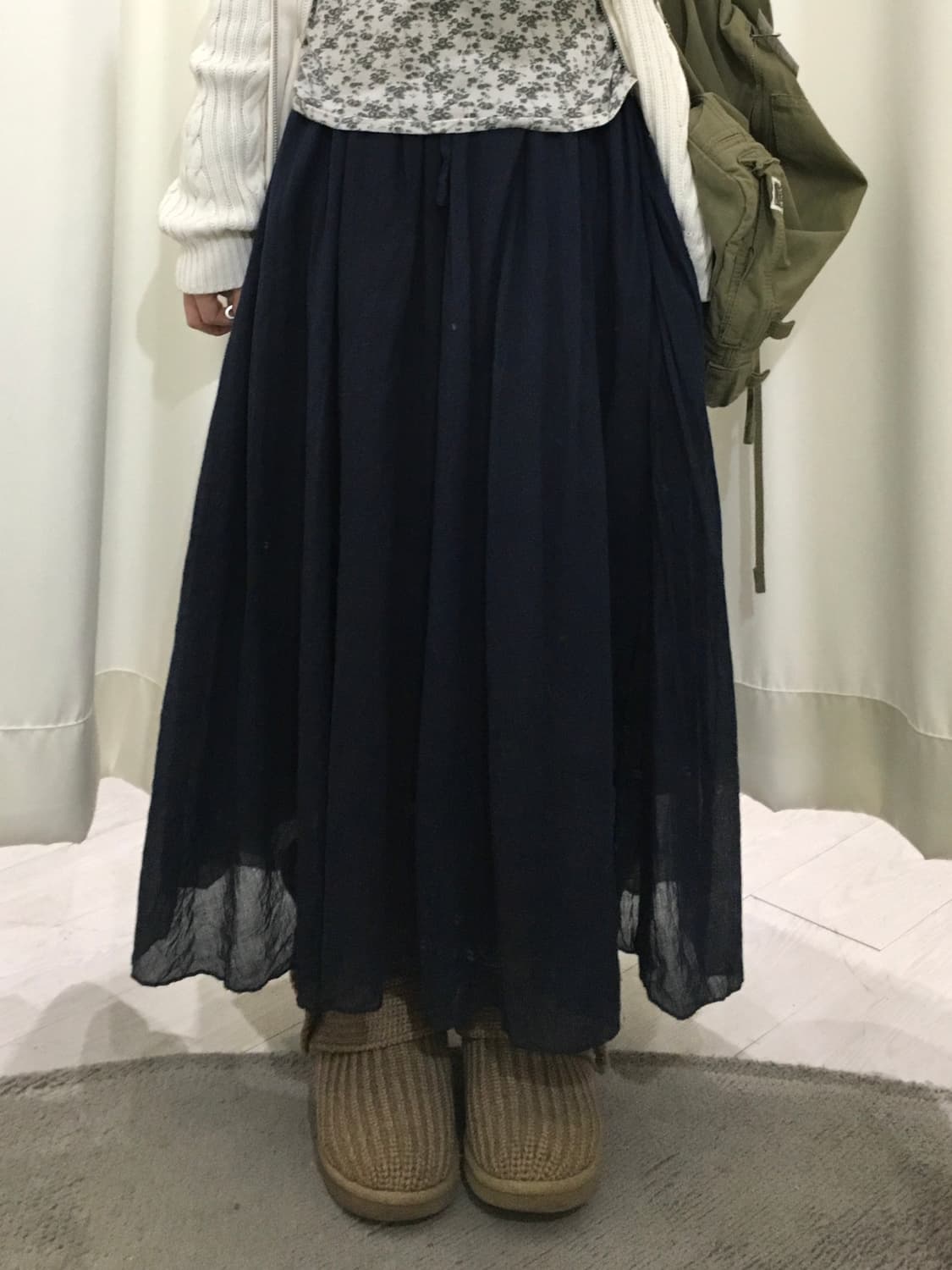 모리걸 아사면 밴딩 스커트 상품이미지1