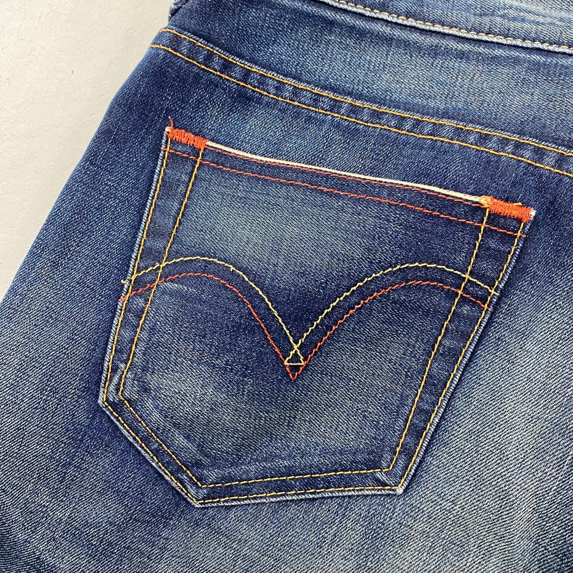 빈티지 리바이스 웨스턴 워싱 레드스티치 셀비지 데님 진 (34) 상품이미지6