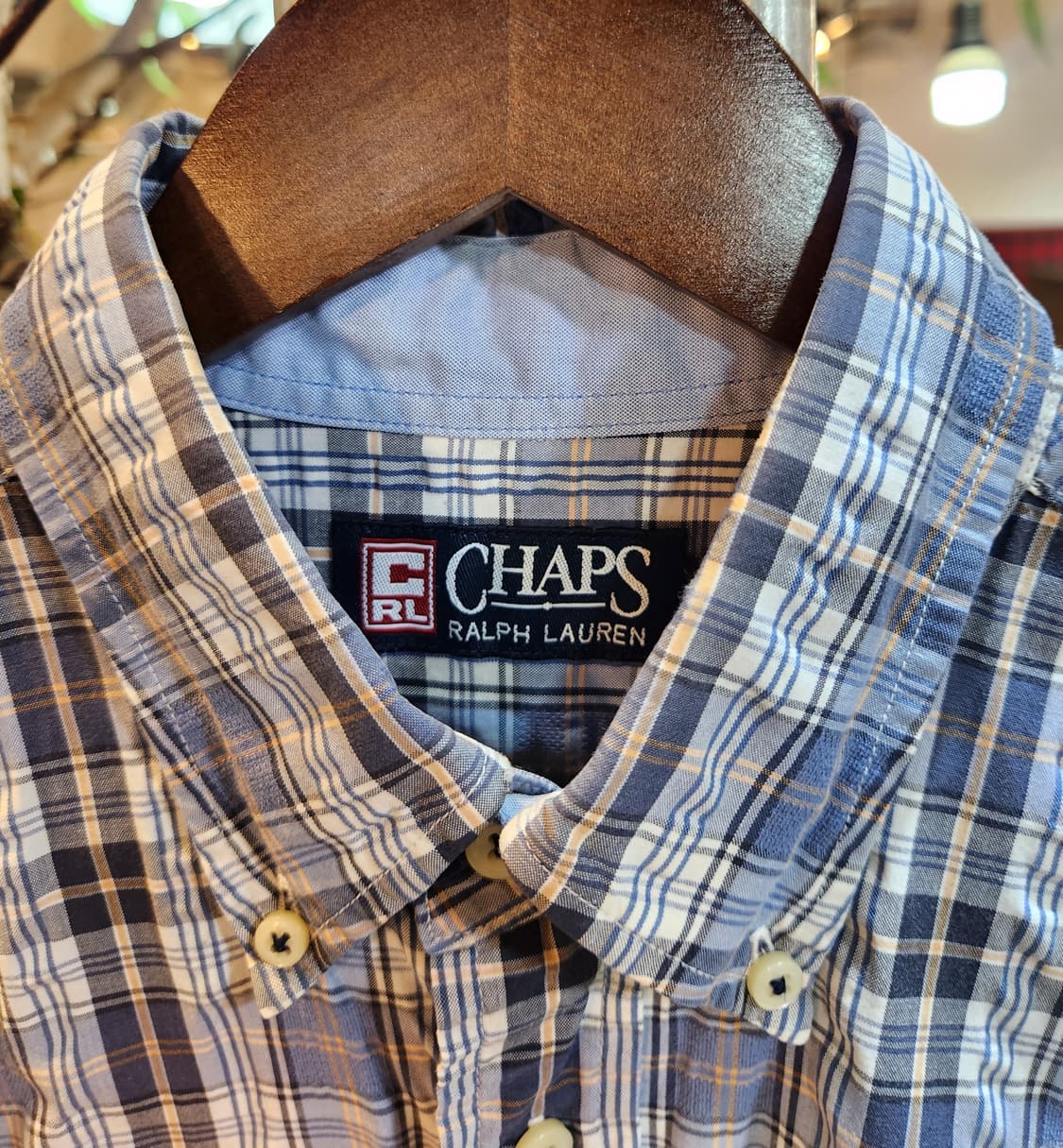 CHAPS 챕스 랄프로렌 체크 카라 반팔 남방 상품이미지2