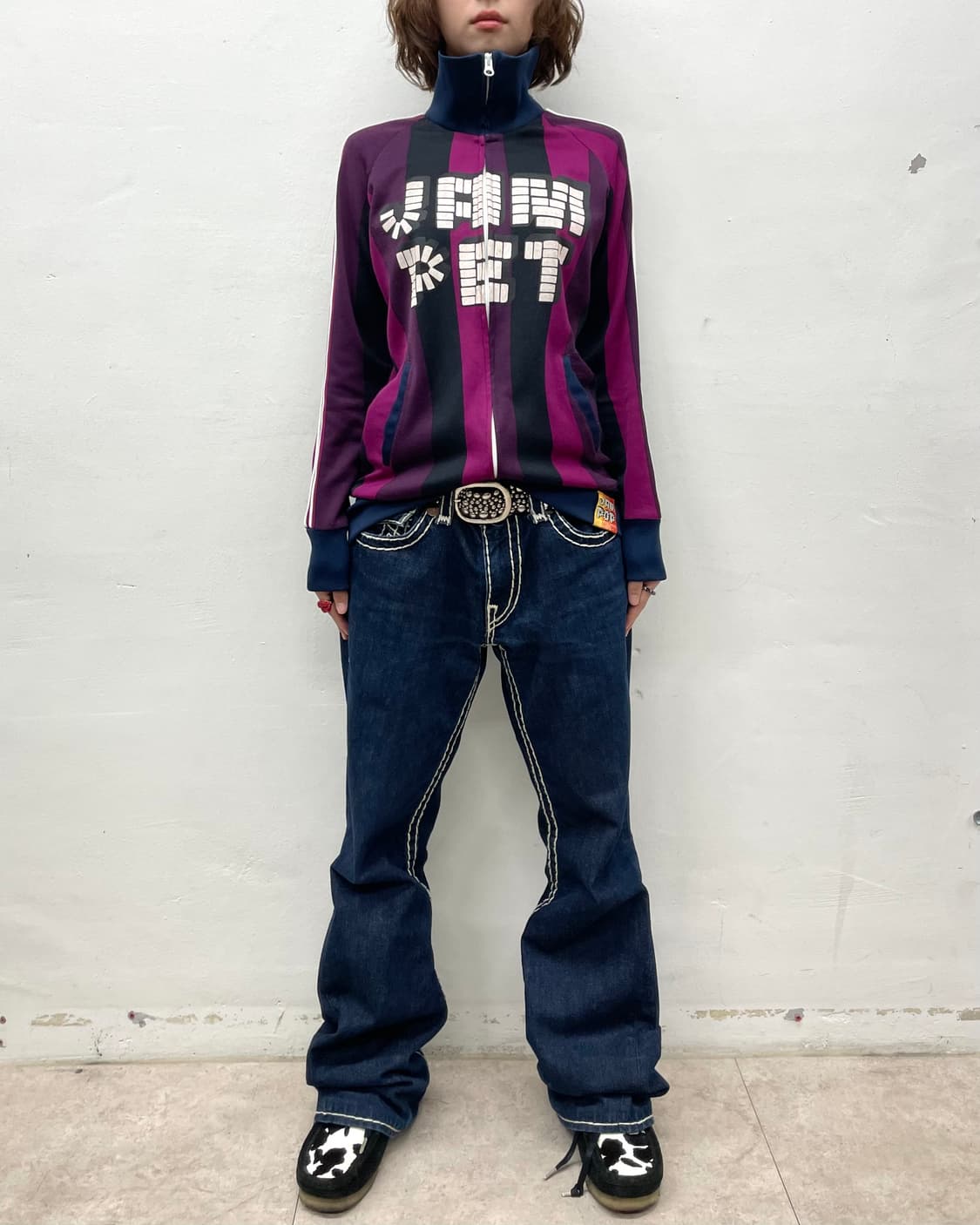 JAM PET Bear Stripe Purple Track Top 상품이미지4
