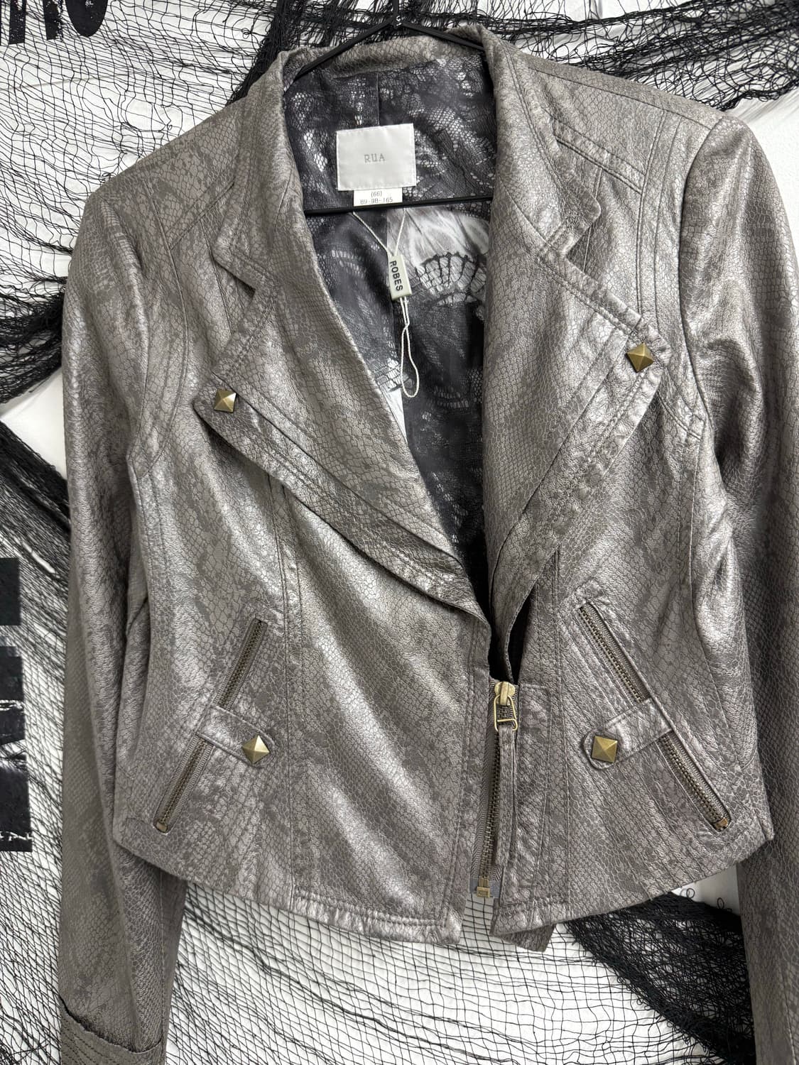 00s snake pattern rider jacket 상품이미지5