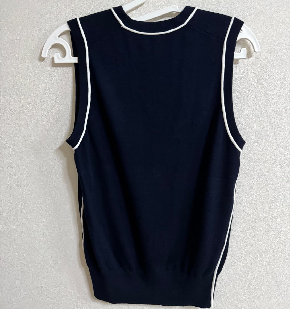 자라 콘트라스트 파이핑 플레인 니트 탑 m 상품이미지3