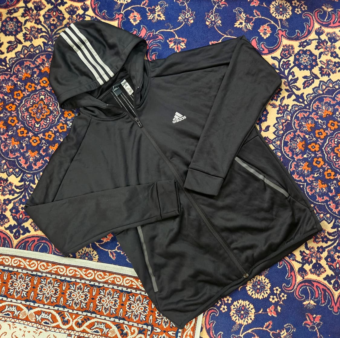 아디다스(Adidas) 삼선 라인 후드 저지 XL size 상품이미지3