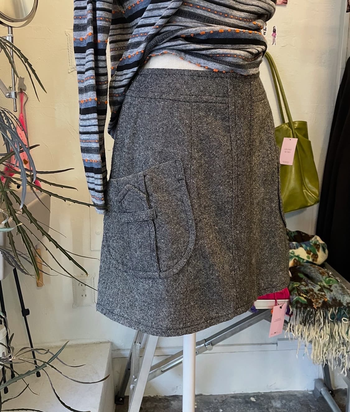 울 포켓 미니스커트 [무배] 상품이미지1