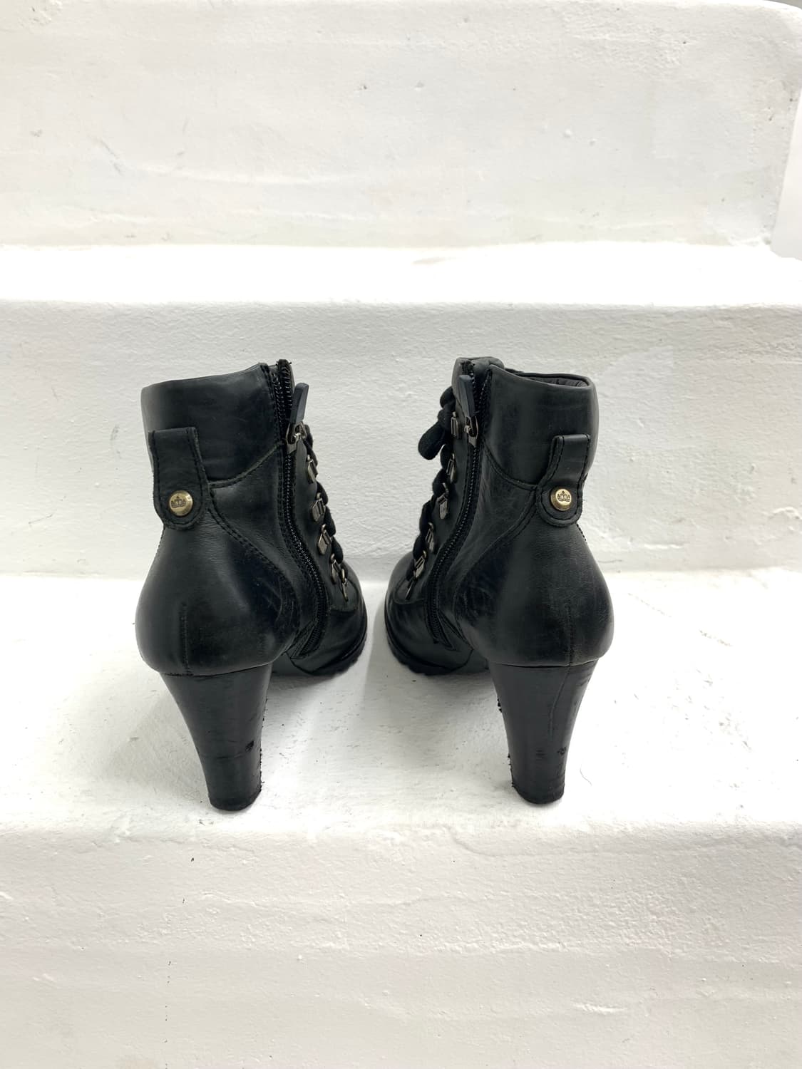 Leather ankle heel boots  상품이미지5