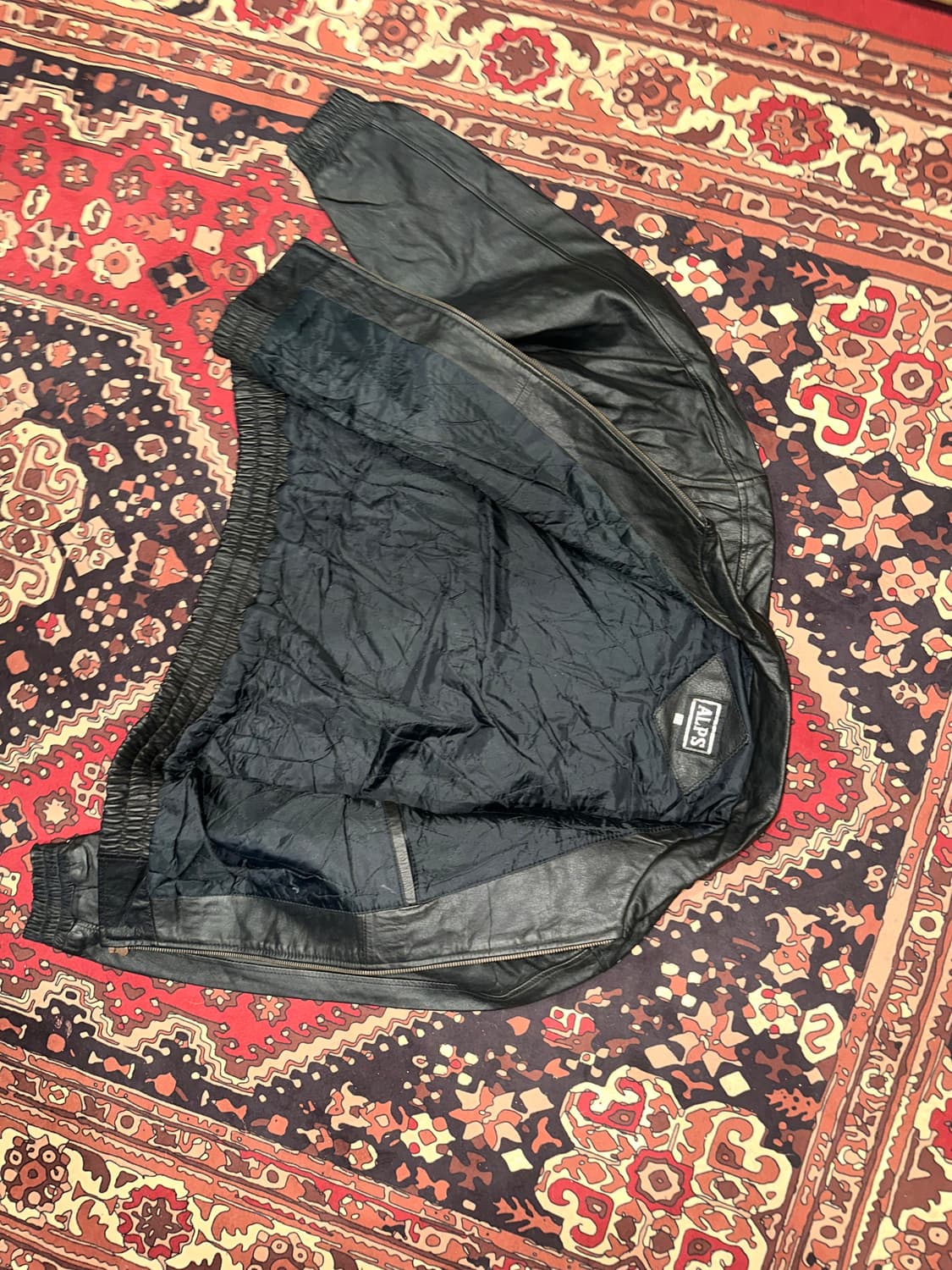 ( L-XL ) 봄버자켓 푸퍼자켓 레더자켓 항공점퍼 빈티지가죽자켓 상품이미지7