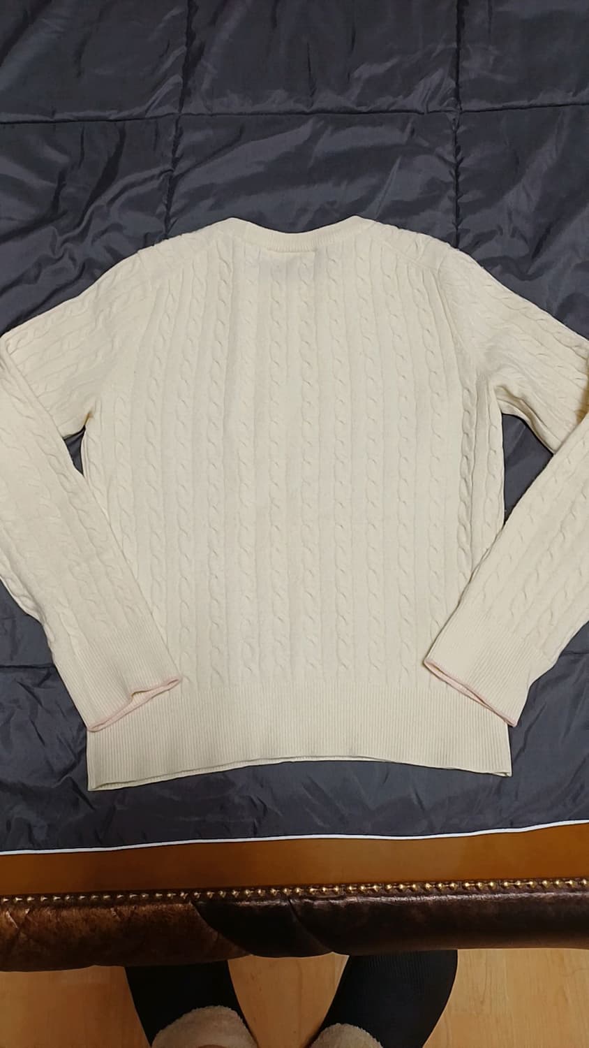 라코스테 크롭꽈배기니트 90 여성55 가슴43 기장52 상품이미지6