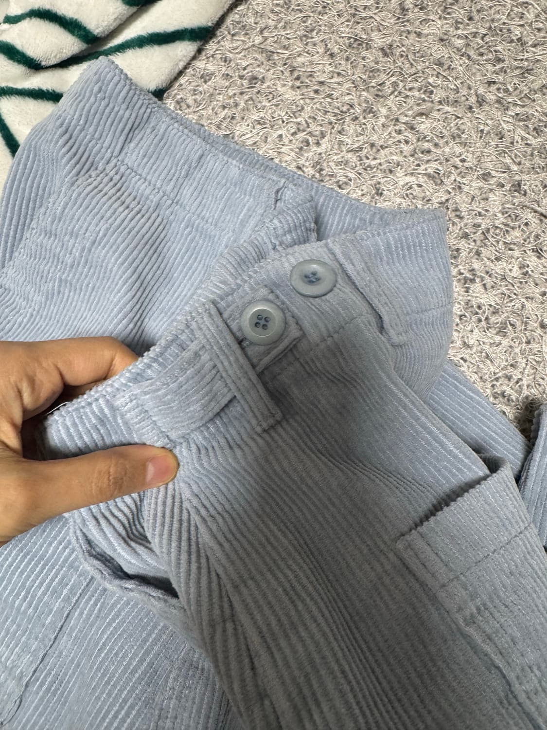 라룸 코듀로이 워크팬츠 골덴팬츠 스카이블루 상품이미지8