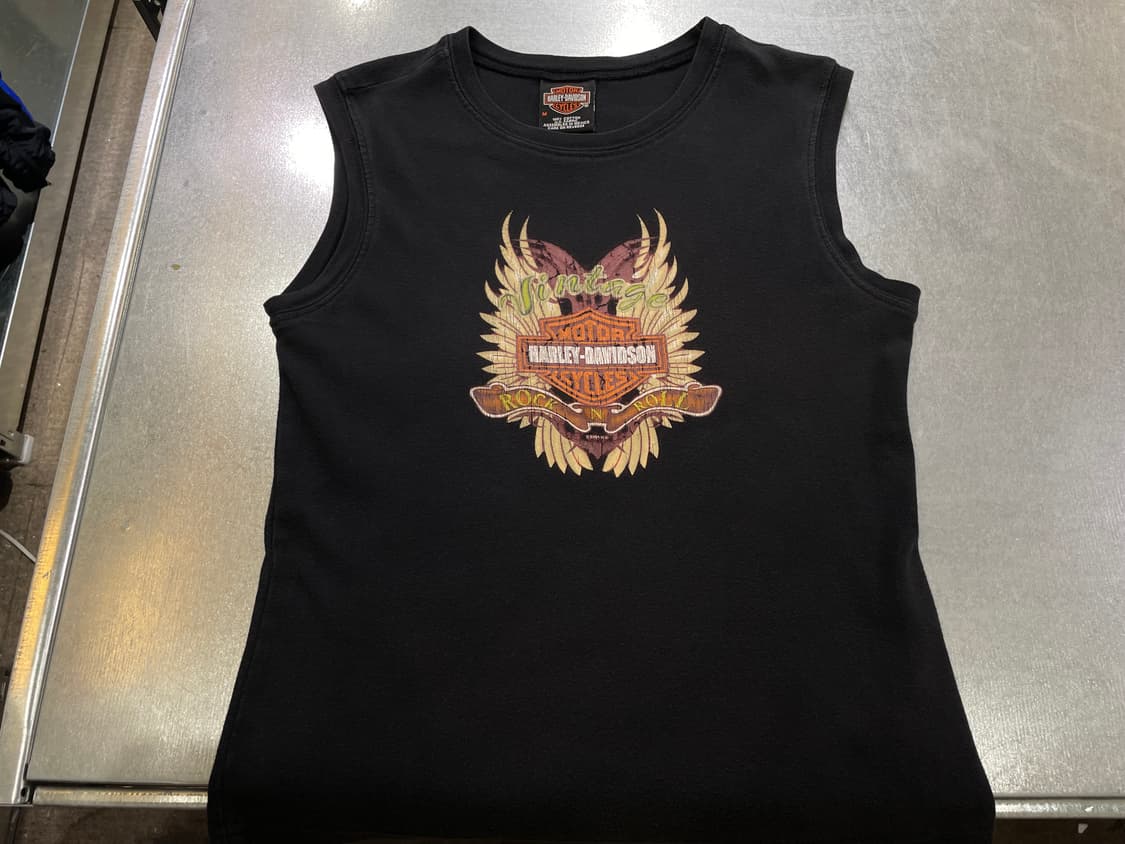 (M) Harley Davidson 할리 프린팅 슬리브리스 나시 상품이미지7