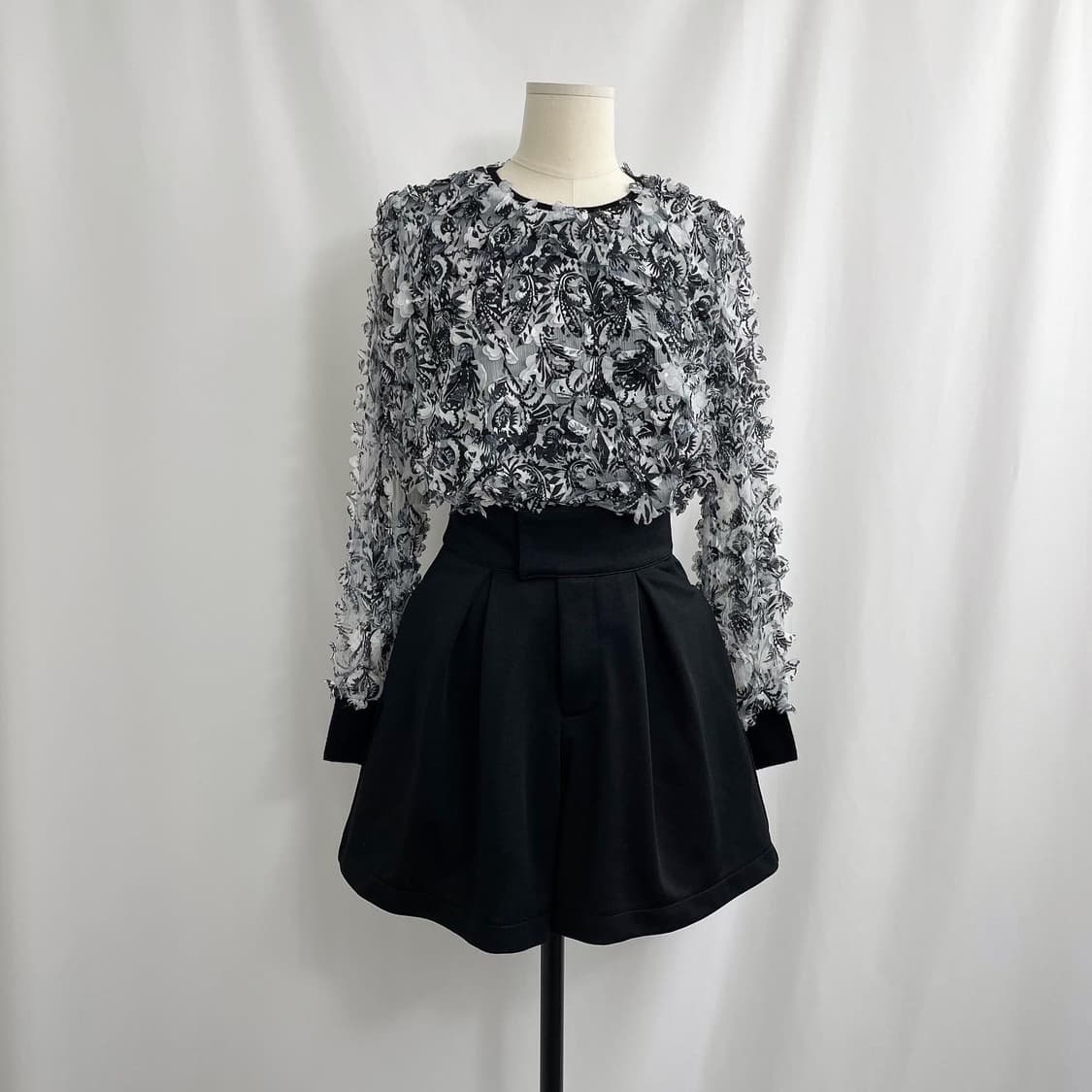 블랙 스커트 팬츠 상품이미지9