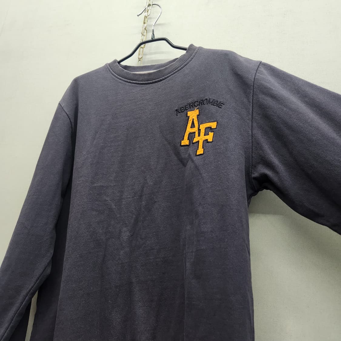 아베크롬비 로고 패치워크 맨투맨 S(L) 남여공용 상품이미지3