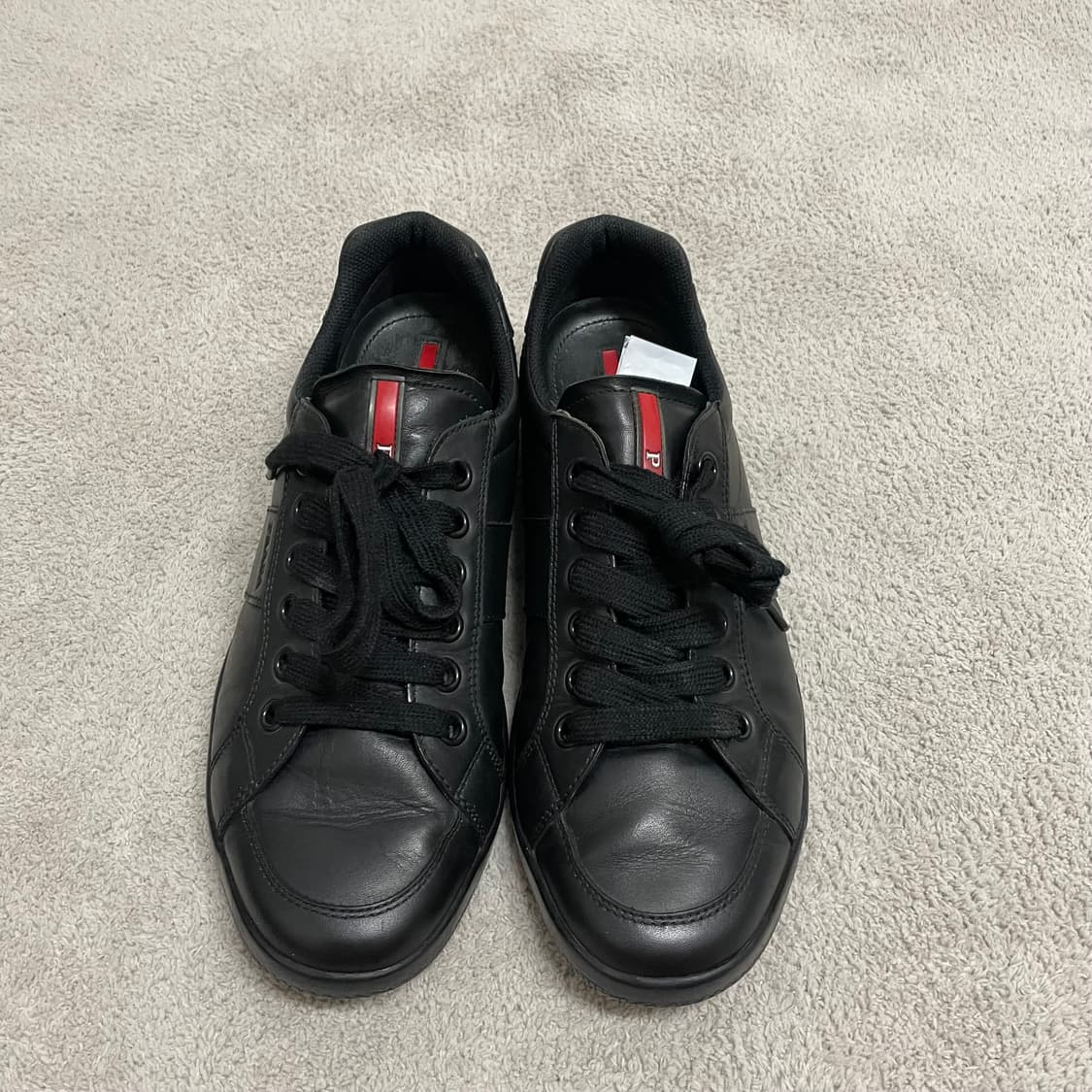 275) 프라다 스포츠 사이드 로고 레더 스니커즈 신발 상품이미지4