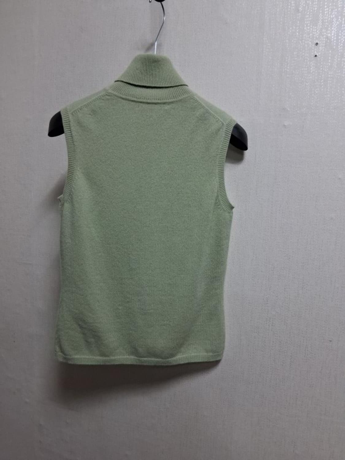 일본빈티지수입 CHAMTEX  라이트그린 100%퓨어캐시미어 폴라티 민소 상품이미지2