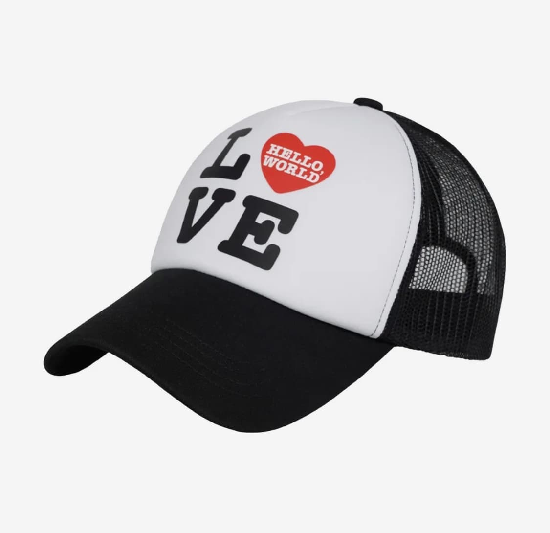 밈더위드로브 헬로월드러브메쉬캡 상품이미지2