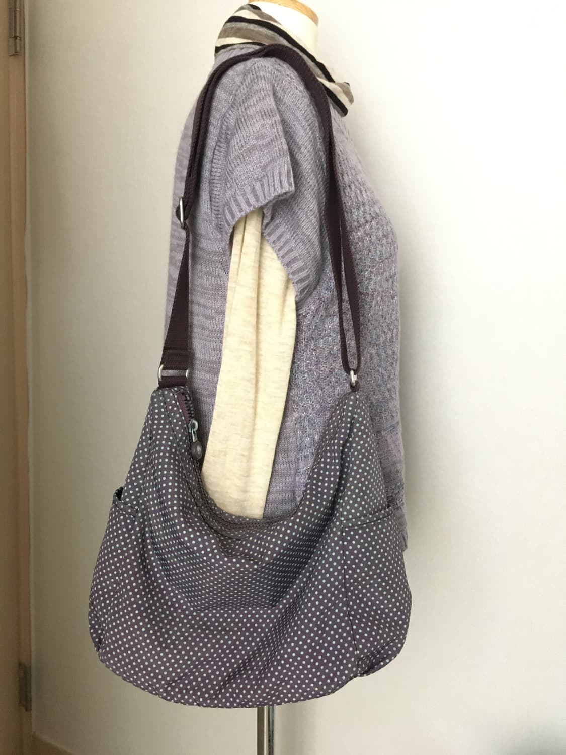 빈티지 키플링 도트 퍼플 포도 크로스백 희귀 보라 연두 상품이미지7