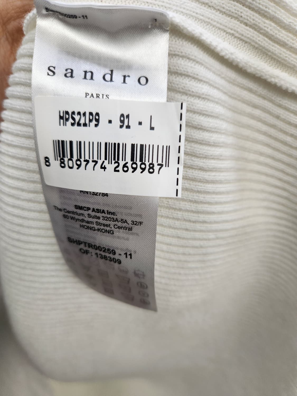 산드로 오픈카라 립 폴로 니트 티셔츠 상품이미지8