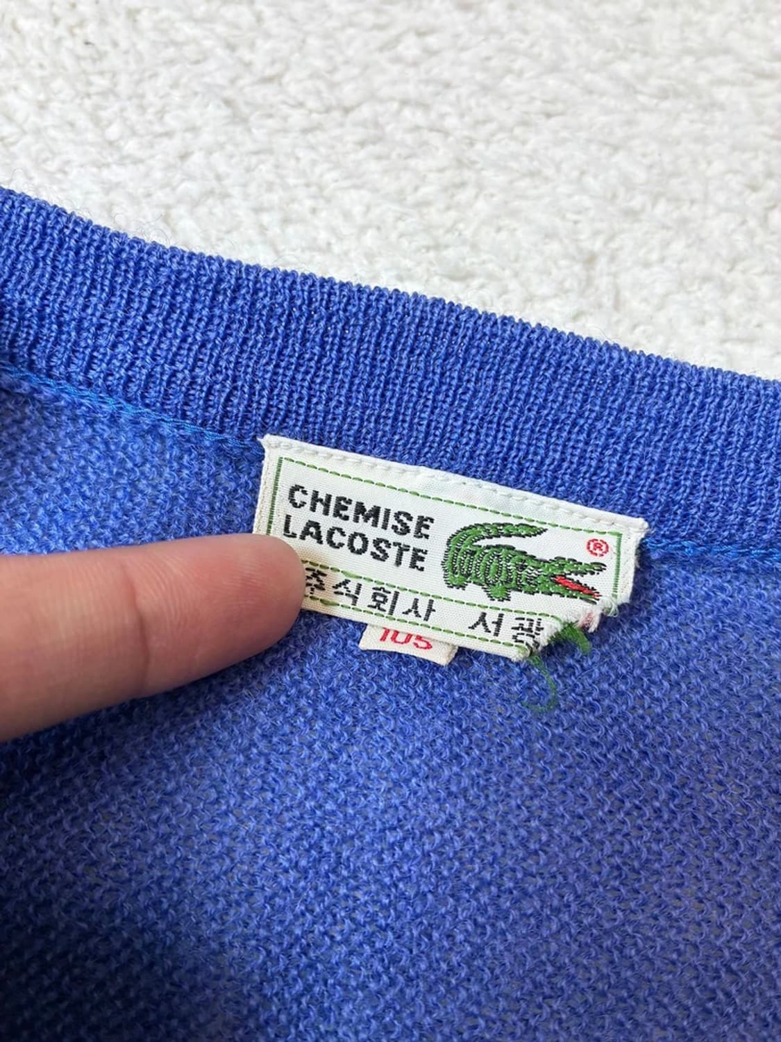 라코스테 90s 서광발 크롭 울 니트 PN7374 상품이미지6