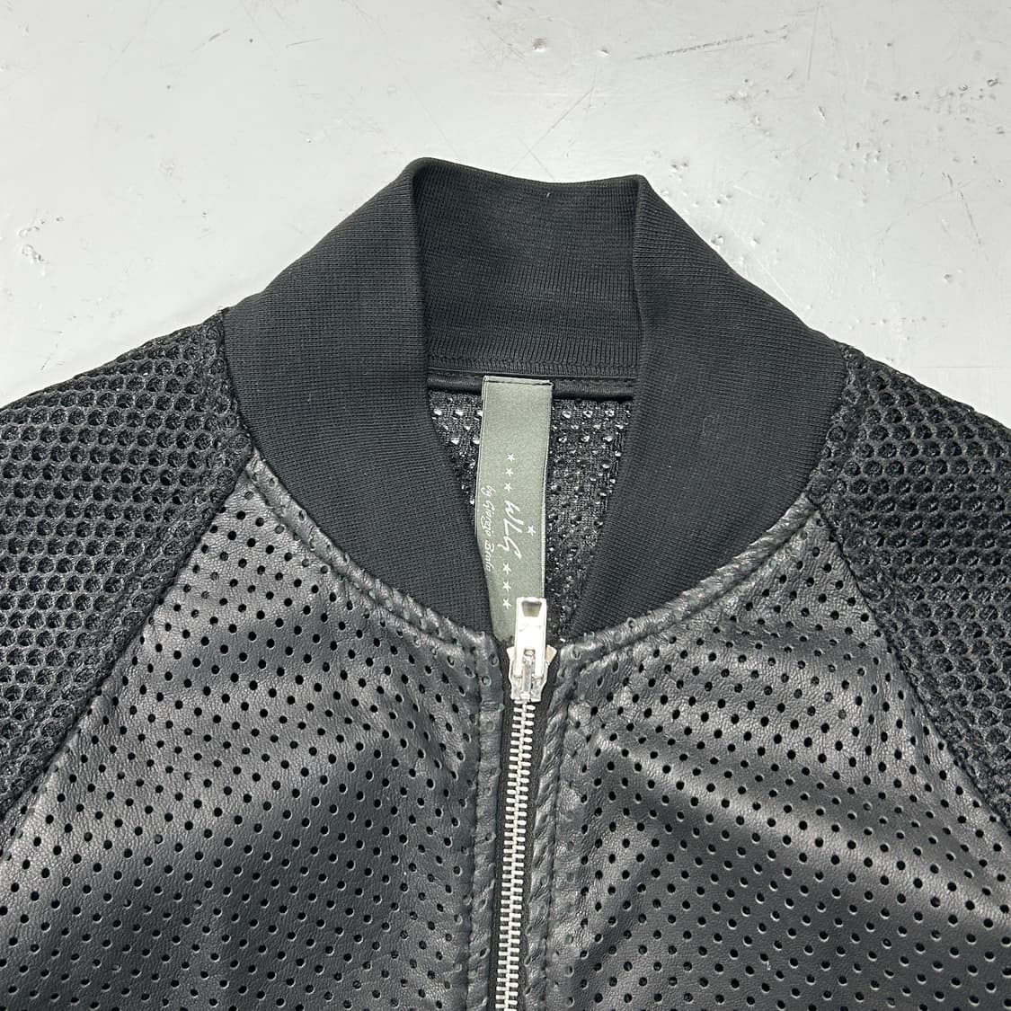 WLG 조르지오 브라토 메쉬드 레더 자켓 상품이미지6