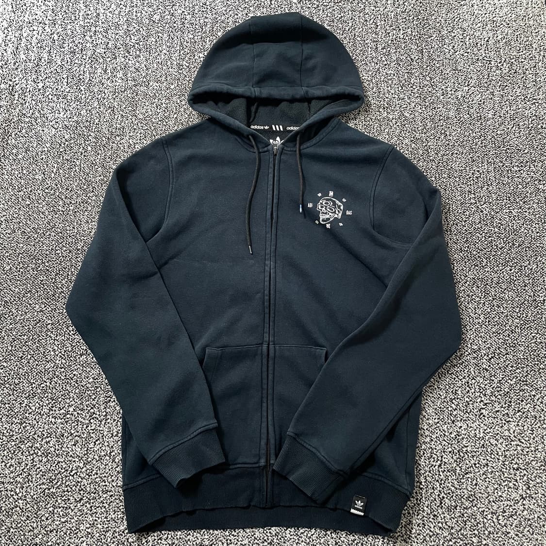 빈티지9. 아디다스 베켄바우어 할로윈 스컬 자수 후드티 후드집업 상품이미지1